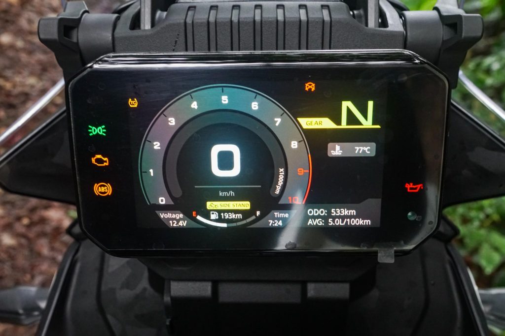 CFMoto 450MT screen display