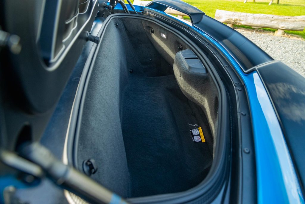 Boot space inside the Chevrolet Corvette Stingray 3LT Convertible