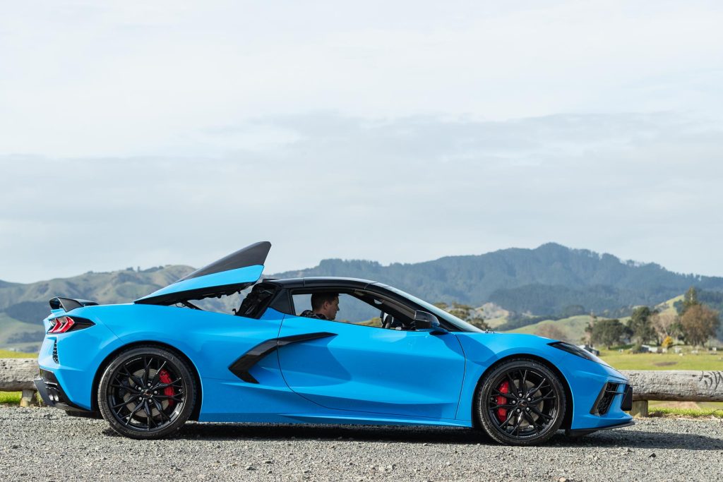 Roof coming off the Chevrolet Corvette Stingray 3LT Convertible