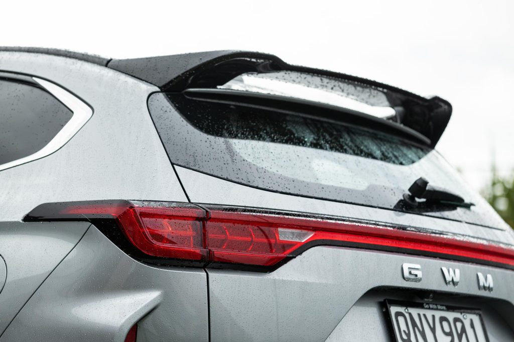 Rear wing and GWM badging on the 2024 Haval Jolion Ultra Hybrid