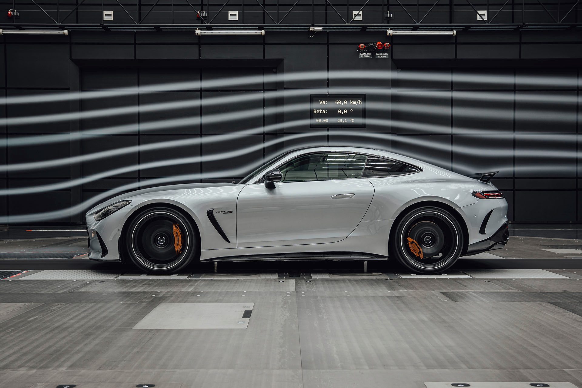 Wind tunnel testing led to the new carbon fibre device that sucks the car down onto the road.