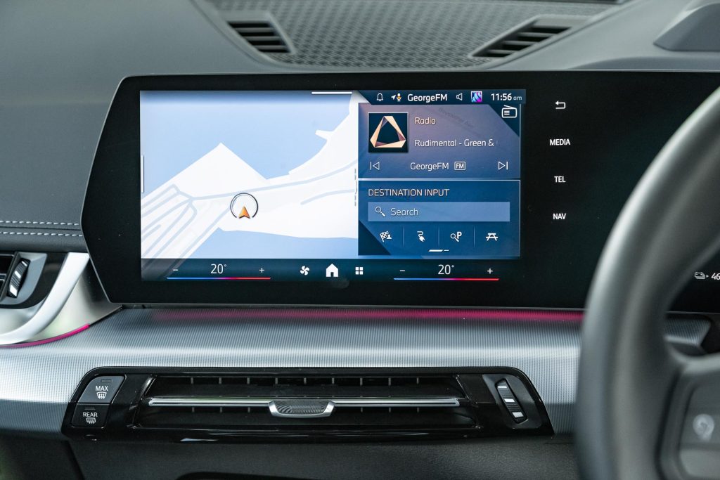 Infotainment screen of the 2024 BMW iX1 eDrive20