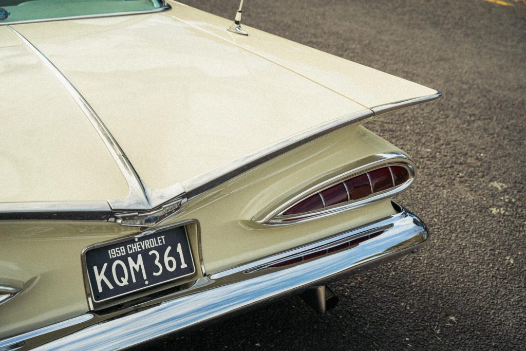 Rear tail light detail on the Chevrolet Impala Sport Coupe