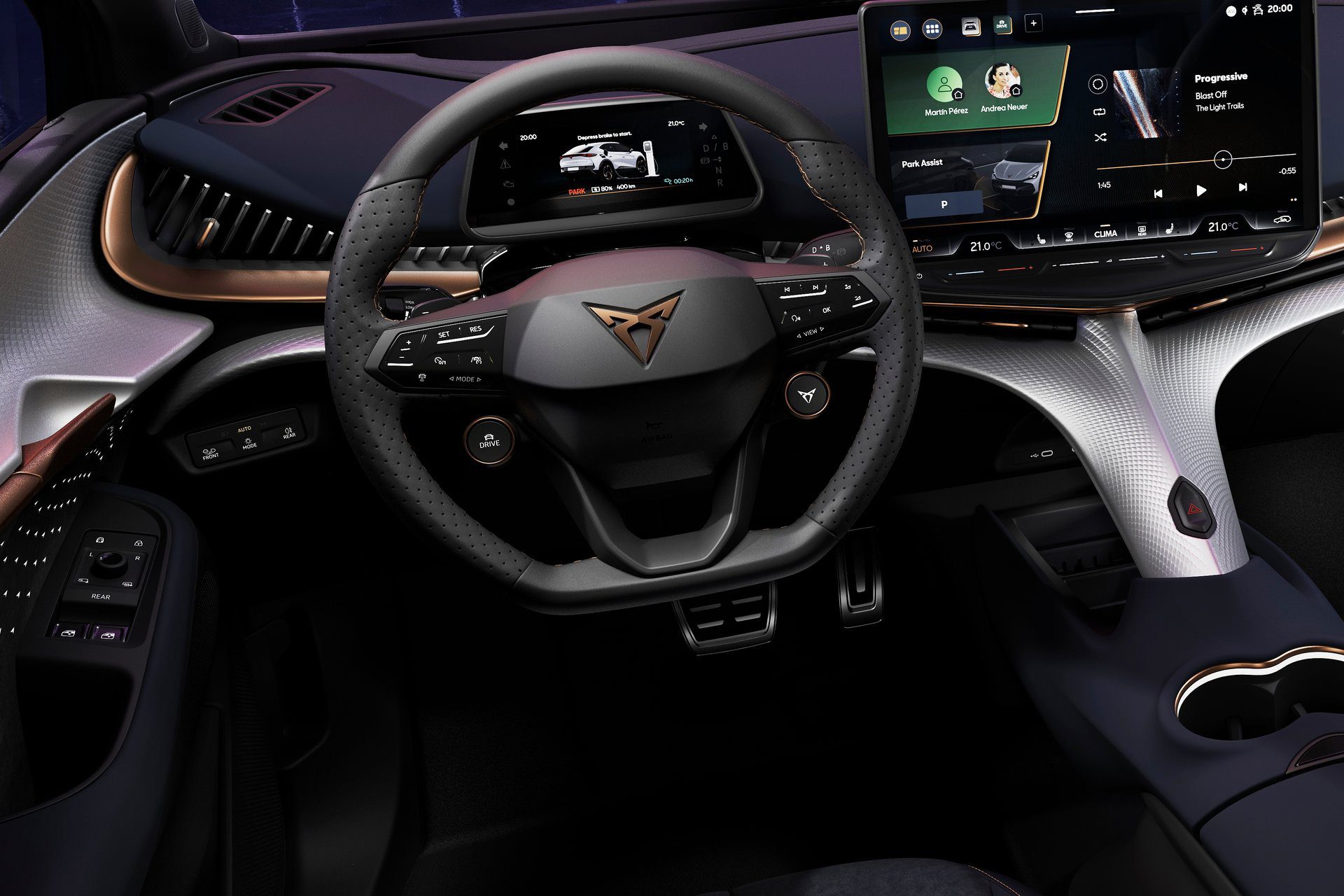 Familiar interior with unusual centre console theme.