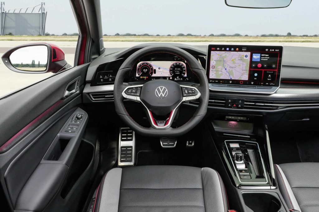 The interior of the Clubsport version of the Golf GTI.