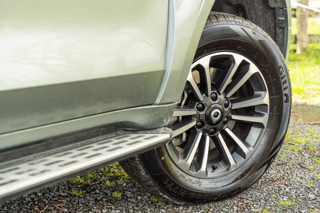 Wheel detail of the GWM Cannon Alpha Hybrid