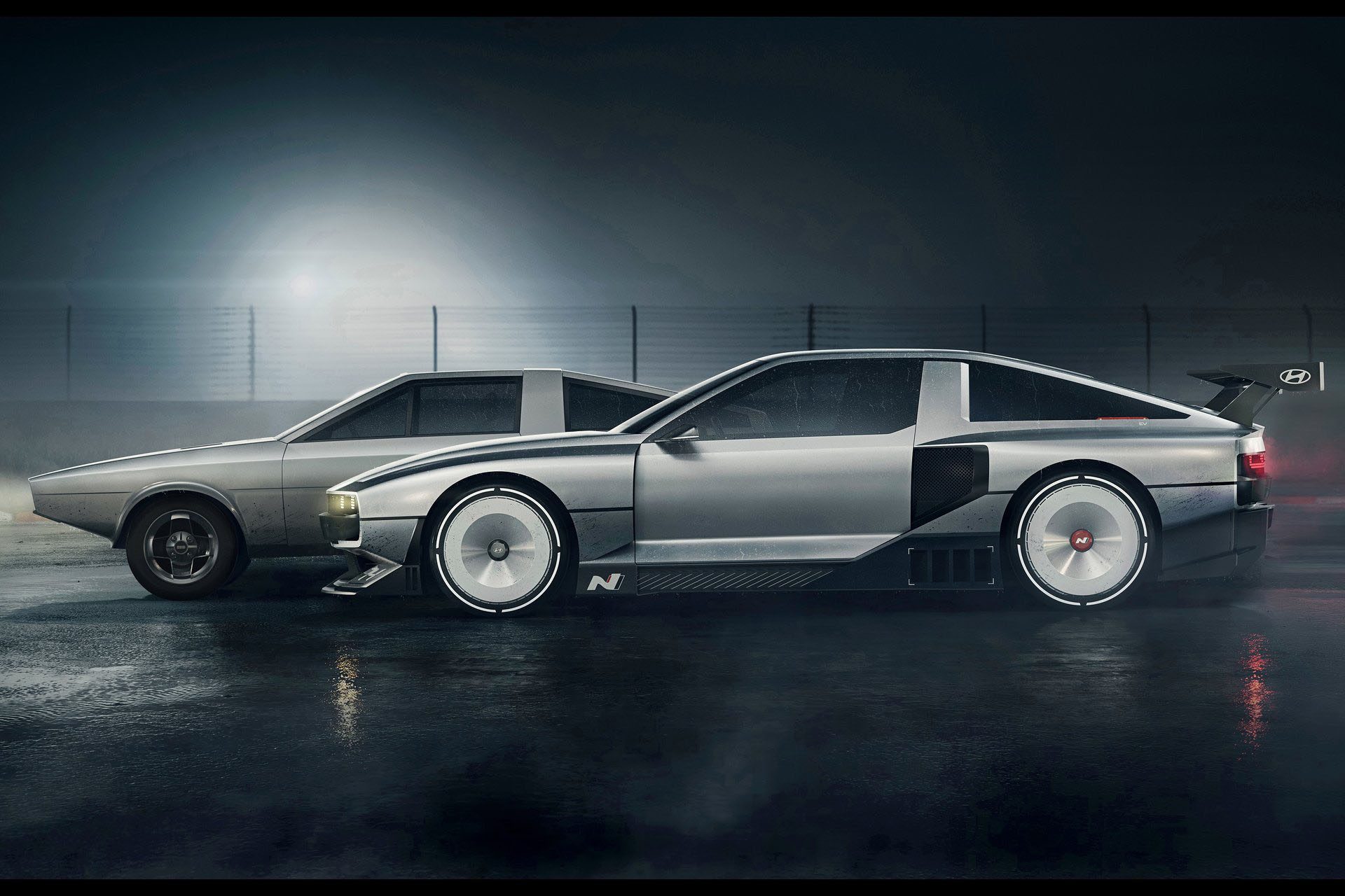 Here is the Vision alongside the 74 Pony concept, upon which it was based.