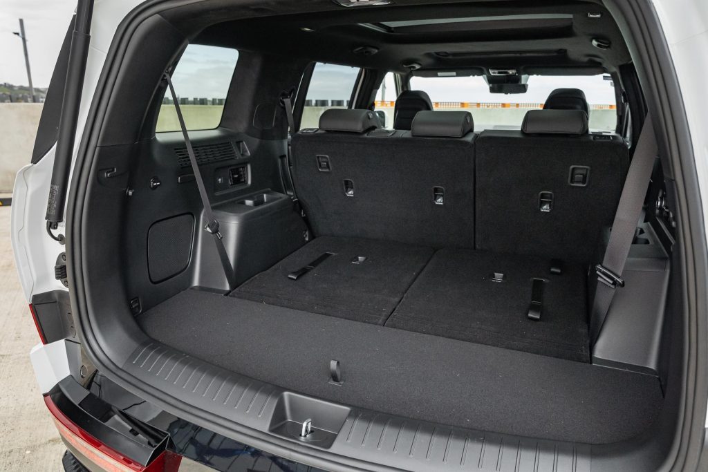 Rear boot space inside the 2024 Hyundai Santa Fe Hybrid