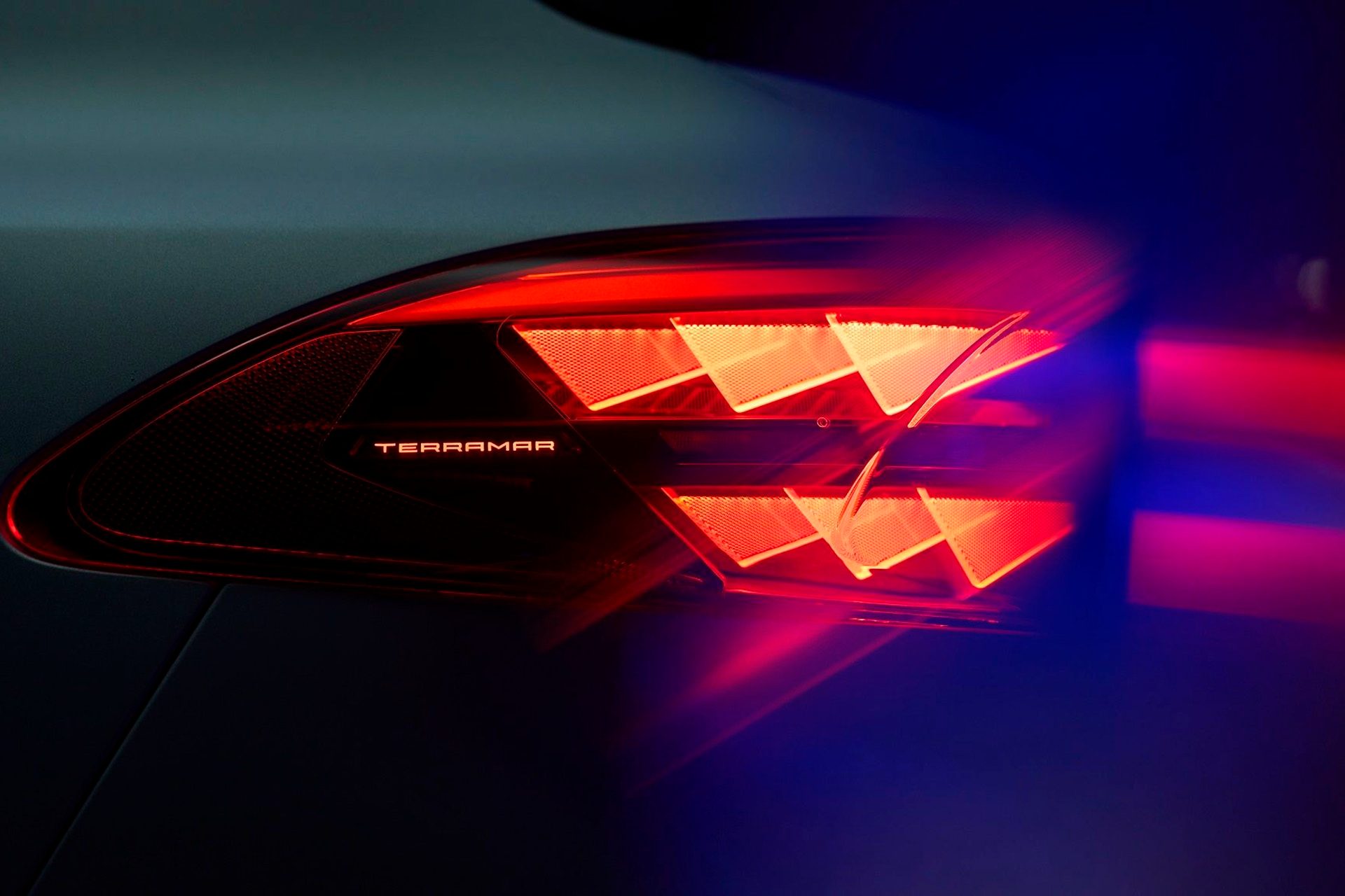 This is the teaser image of Cupra's new Terramar.