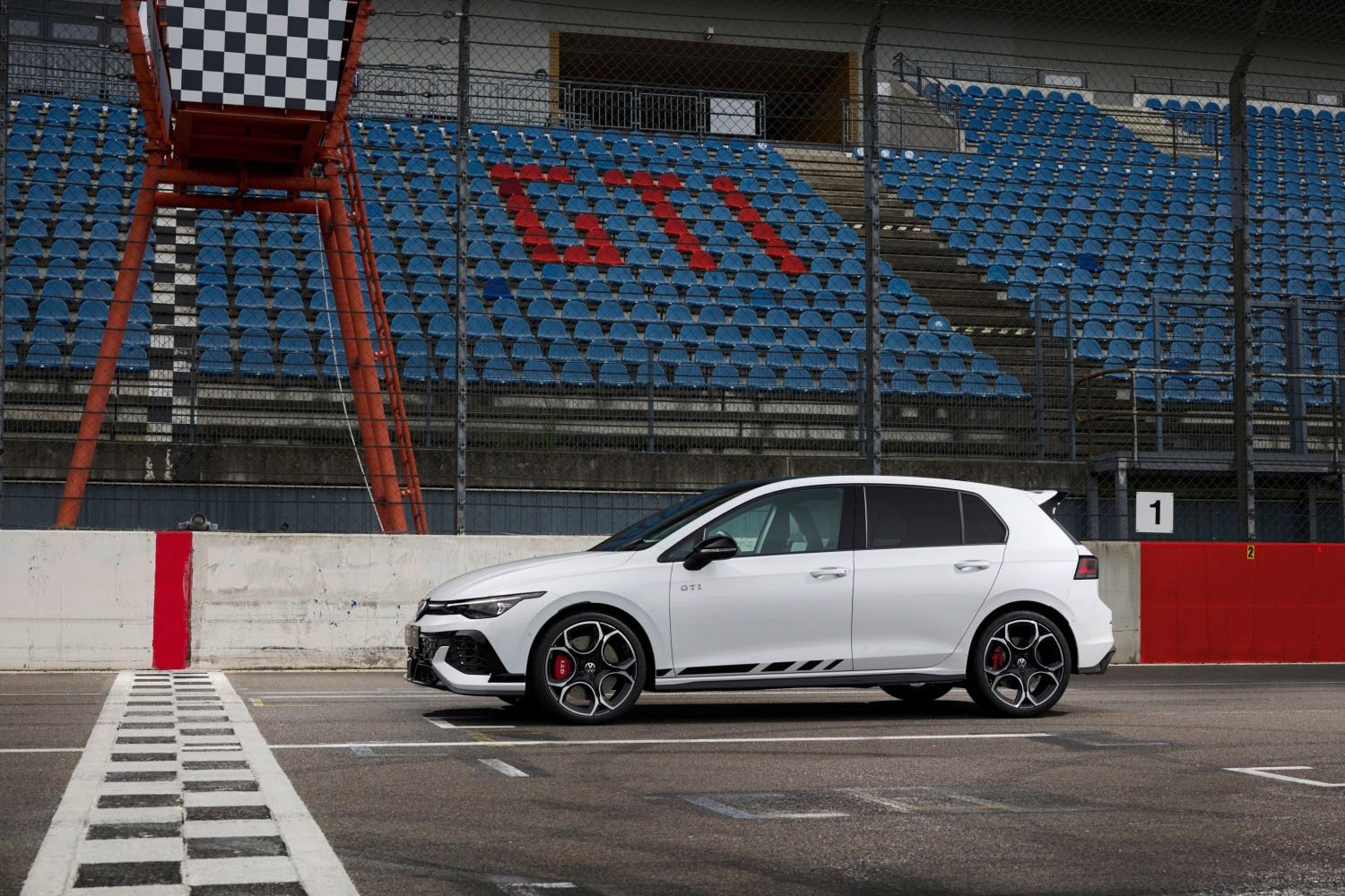 Golf GTI on the grid, ready to rock and roll.