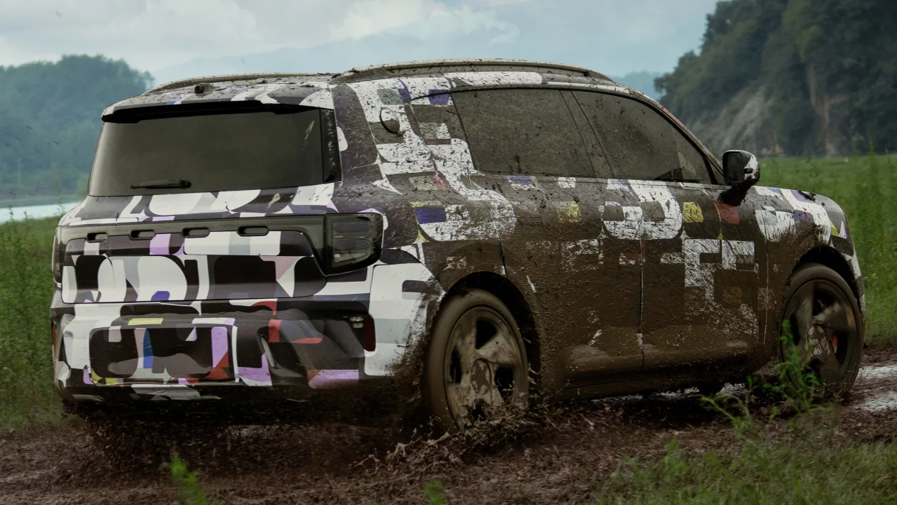 Plenty of proper mud here, though final vehicle might not have quite the ability of the prototypes.