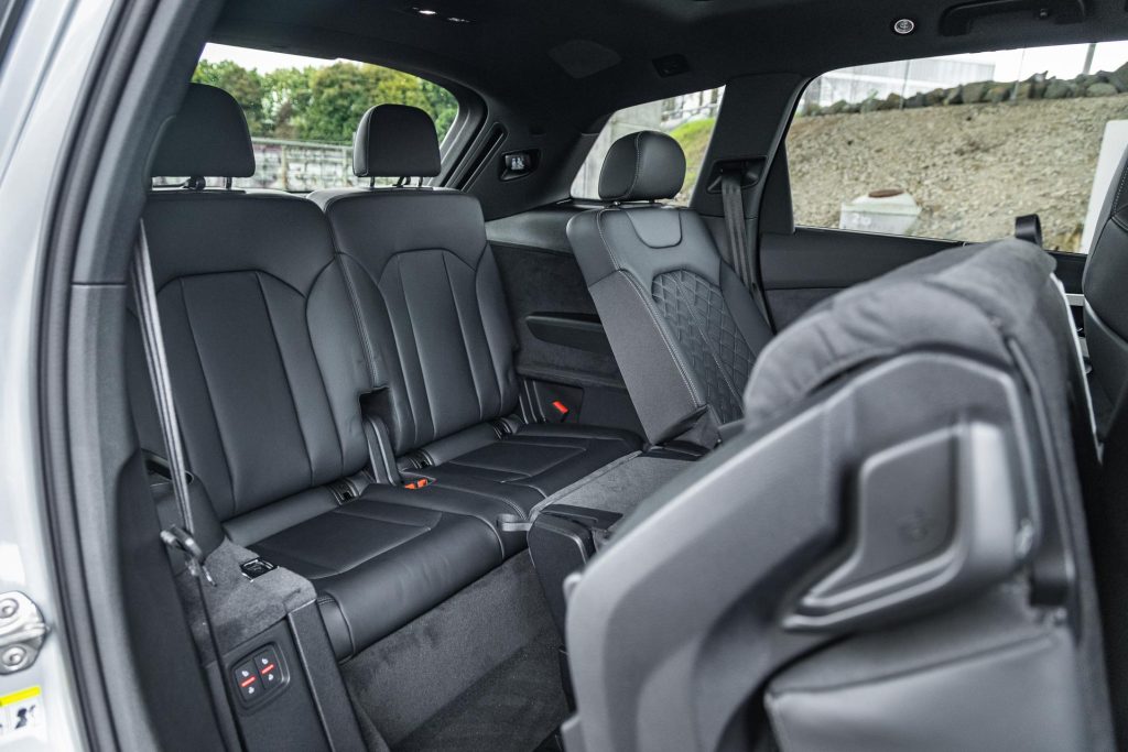 Rear most seat row space in the 2024 Audi SQ7 TFSI