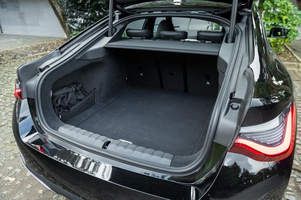 Boot space inside the 2024 BMW i4 eDrive35