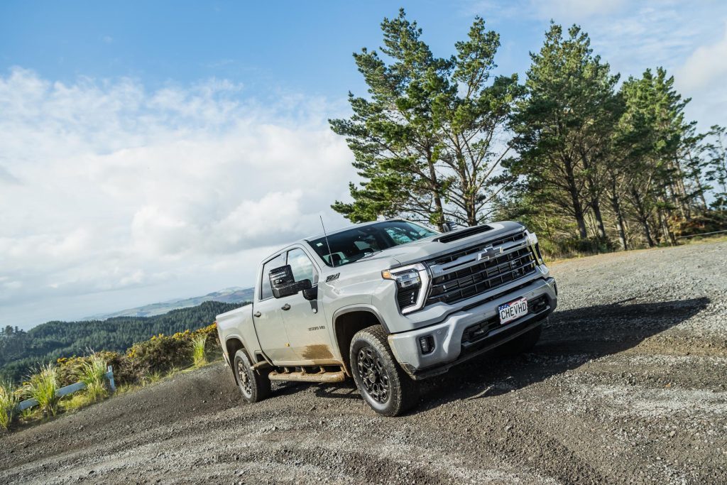 2024 Chevrolet Silverado 2500 HD LTZ Premium taking a corner with style