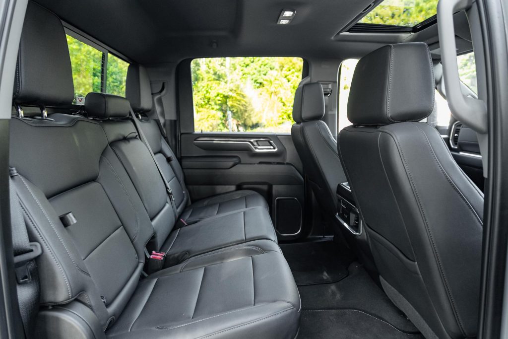 Rear seat space in the 2024 Chevrolet Silverado 2500 HD LTZ Premium