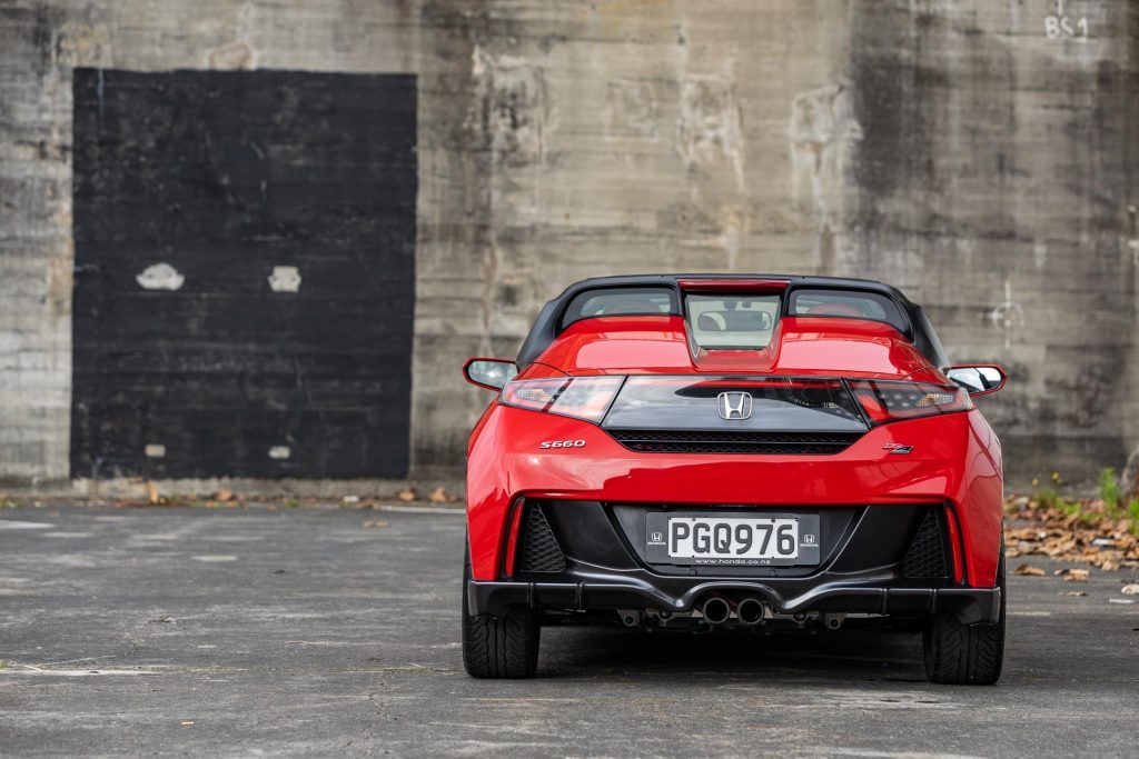 Rear view of the Honda S660 Mugen RA