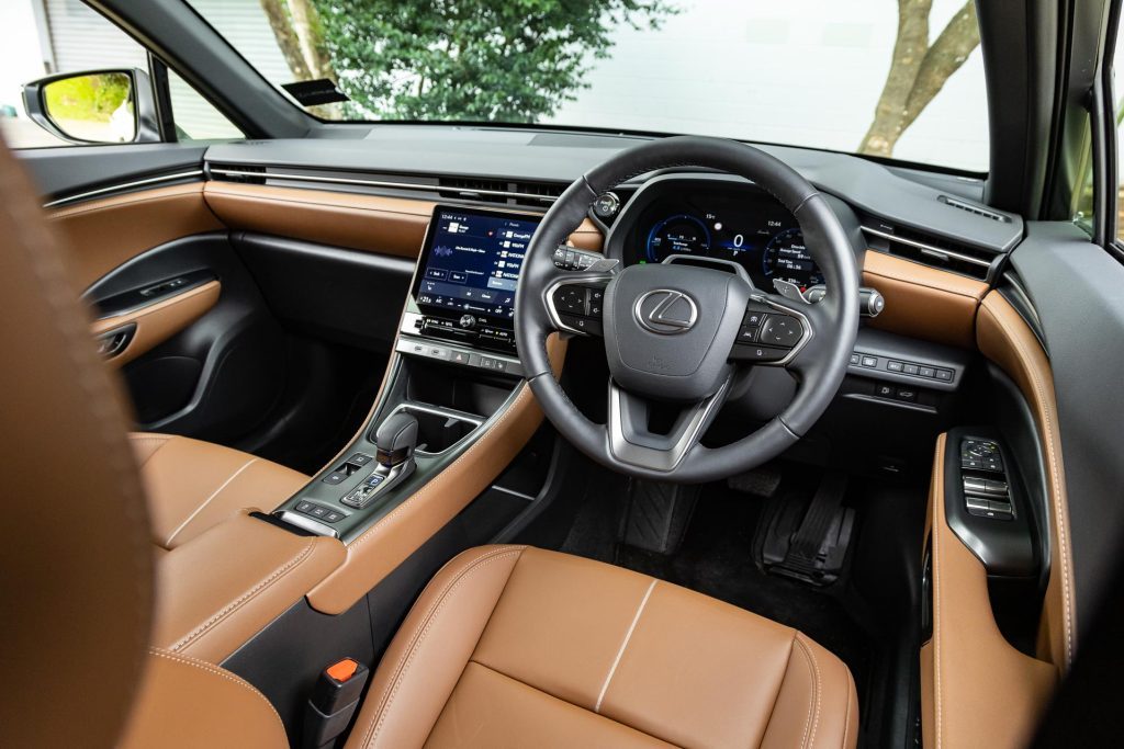 2024 Lexus LBX Relax wide shot of interior and dash space