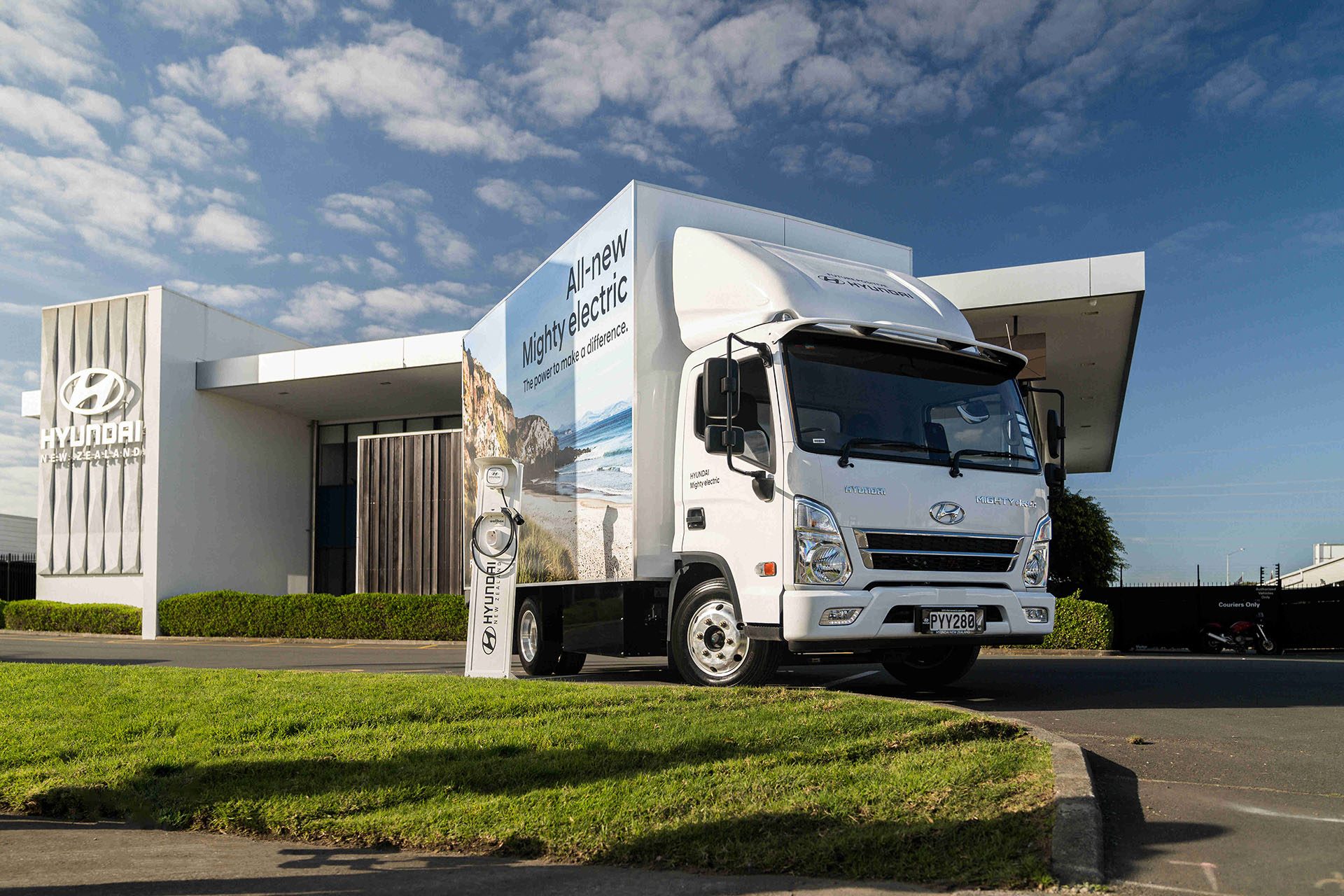 This urban electric truck has roughly 200km of range from its 115kWh battery pack.