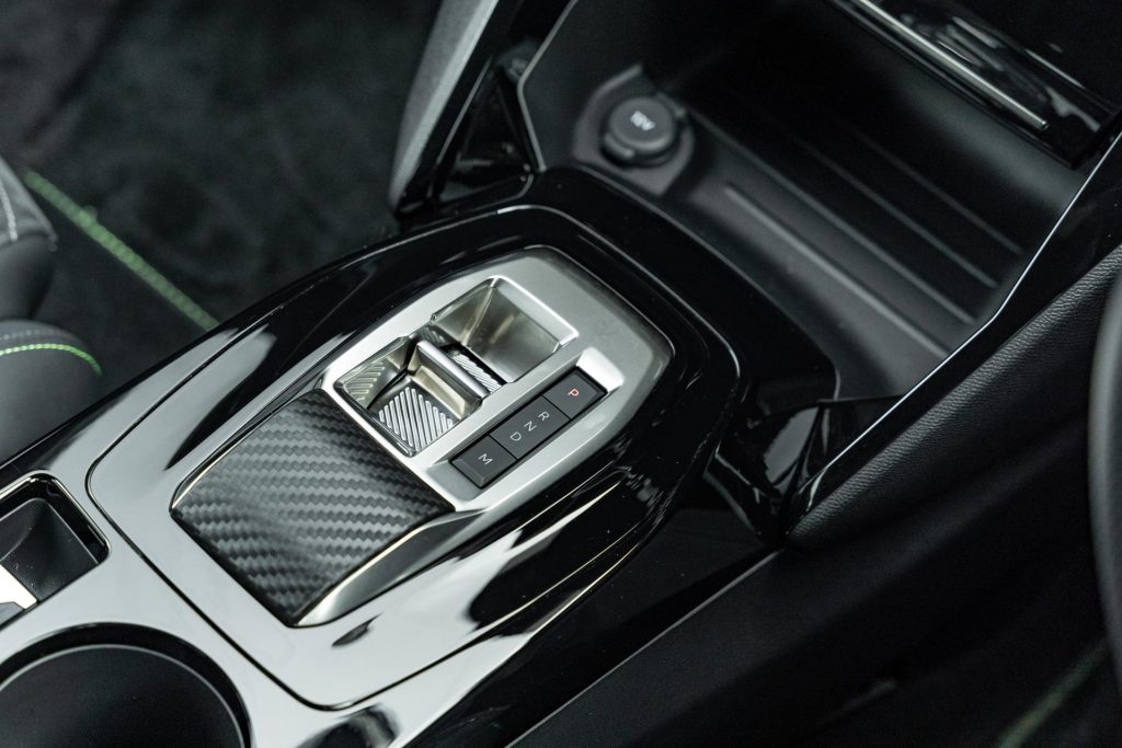 centre console and gear selector of the Peugeot 208 GT Hybrid