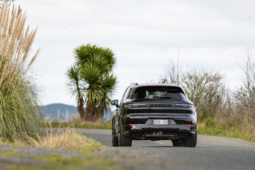 Rear view of the 2024 Porsche Cayenne GTS