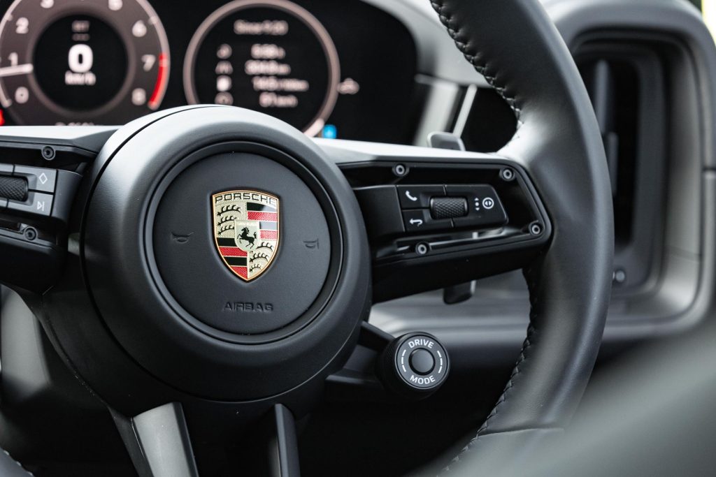 2024 Porsche Cayenne GTS steering wheel detail