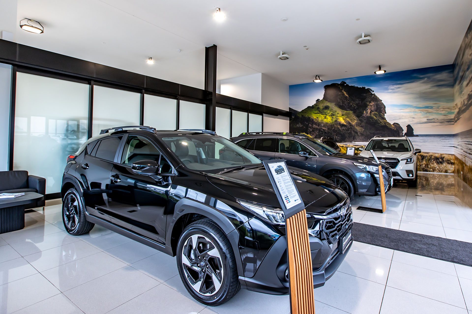 The interior of the new Wingers Henderson Subaru dealership.