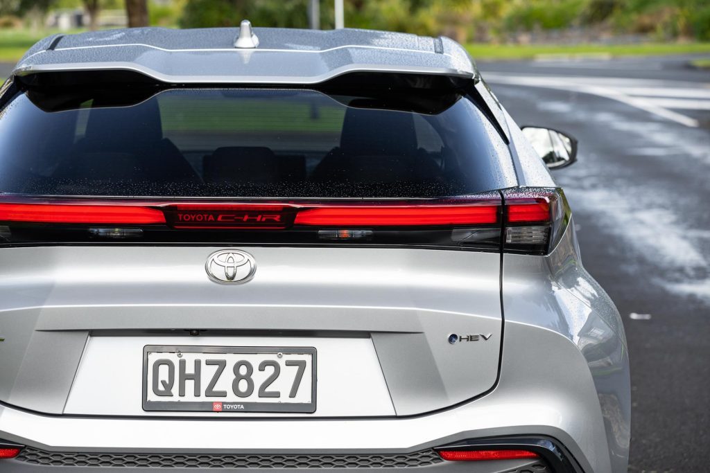 Detail of the tail lights on the latest Toyota C-HR