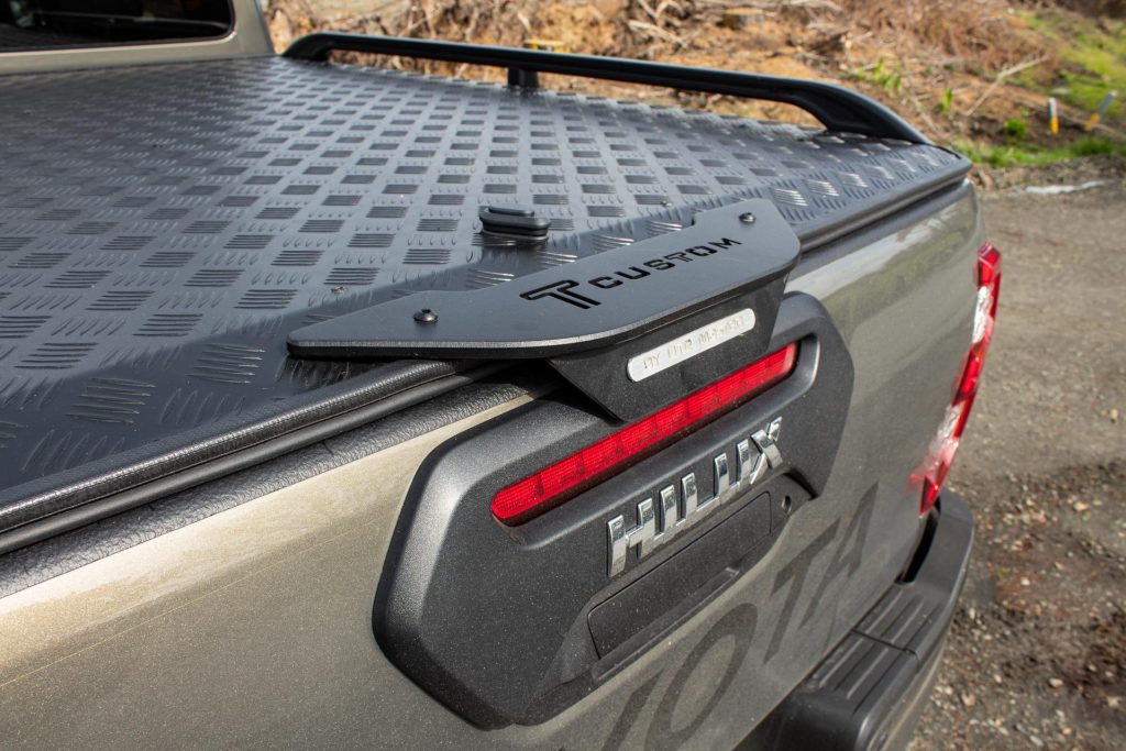 2024 Hilux Hybrid rear, showing T Custom lock