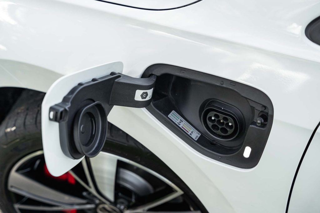 PHEV charging port on the 2024 Volkswagen Golf GTE