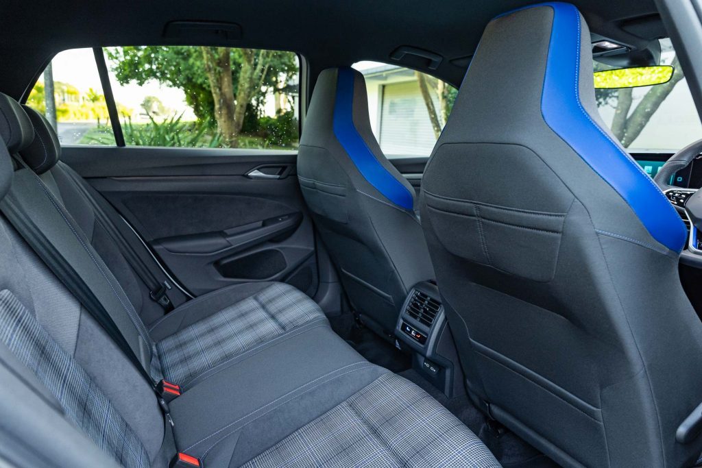 Rear seat space inside the 2024 Volkswagen Golf GTE