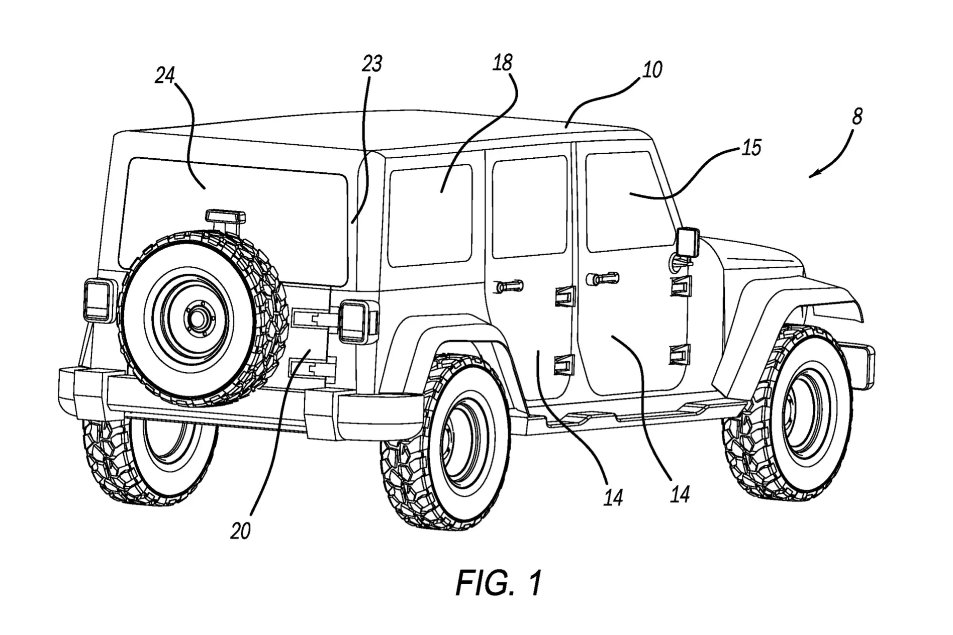 Sone of the things that Jeep says should be removable, though we're not too sure about number 8. Why remove the bonnet as well?