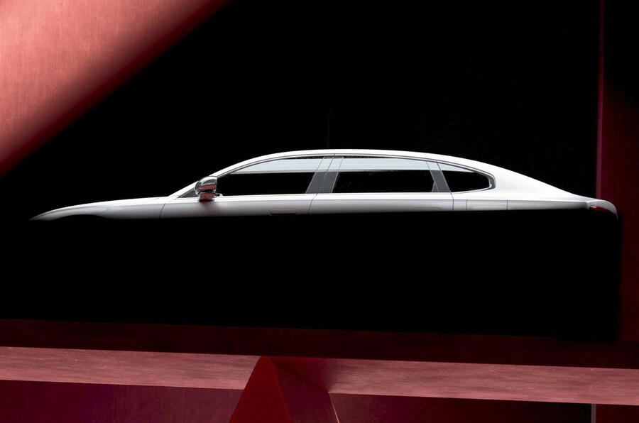 This still was taken from the Volvo teaser video, showing long wheelbase luxo saloon.