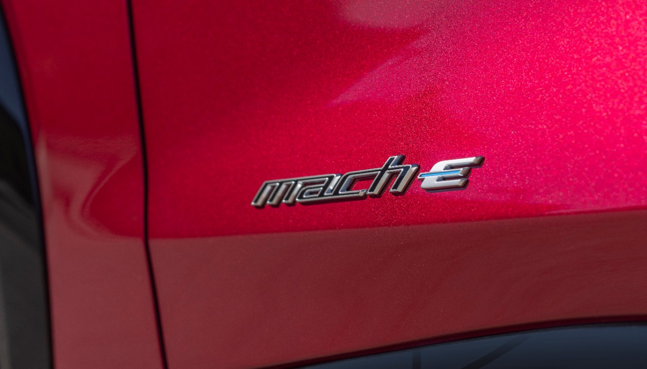 Mach-E badge.