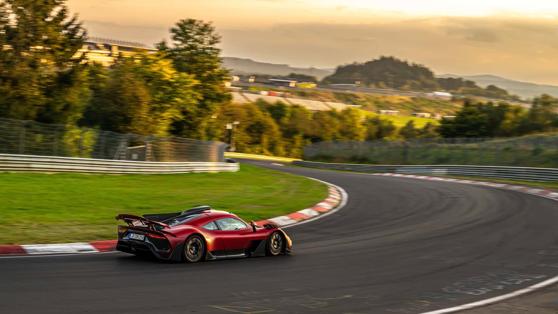 The Mercedes-AMG One in action around the Nurburgring.