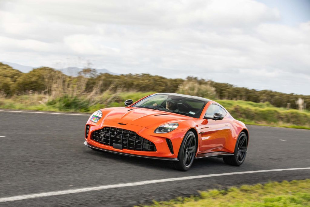 Aston Martin Vantage 2024 cornering at speed