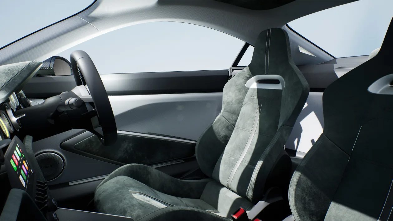 Grippy seats will help keep the driver locked in.