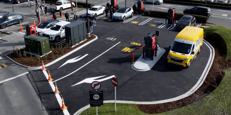 ChargeNet charging hub at Tauranga Crossing