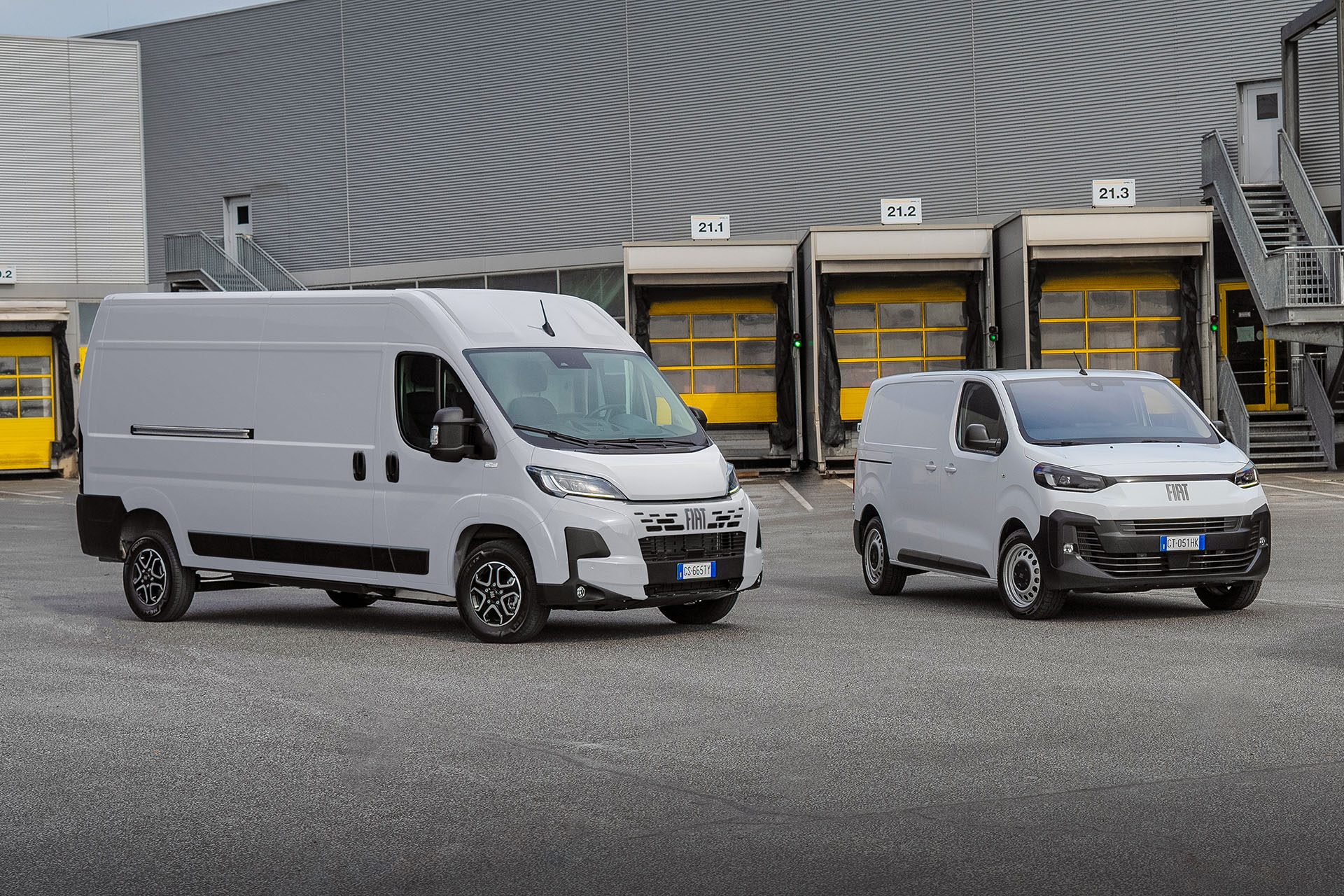 Fiat Scudo and Ducato, right and left, respectively.