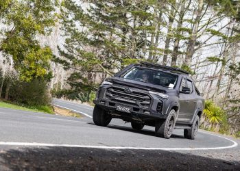 LDV T60 Traverse cornering on a backroad