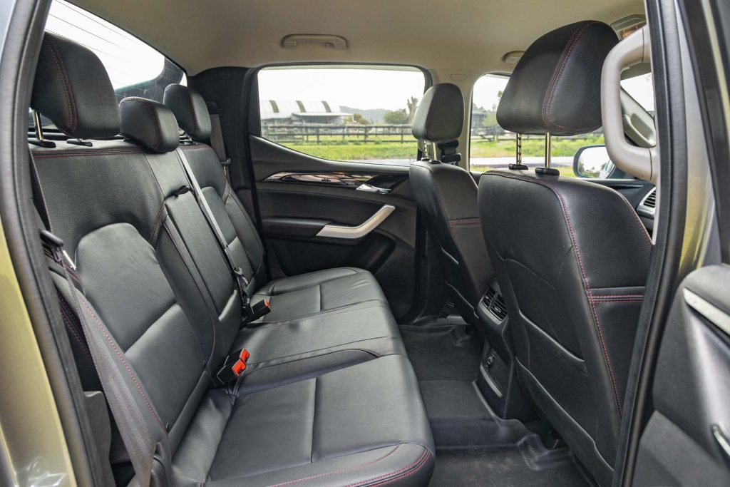 Rear seat space inside the 2024 T60 LDV