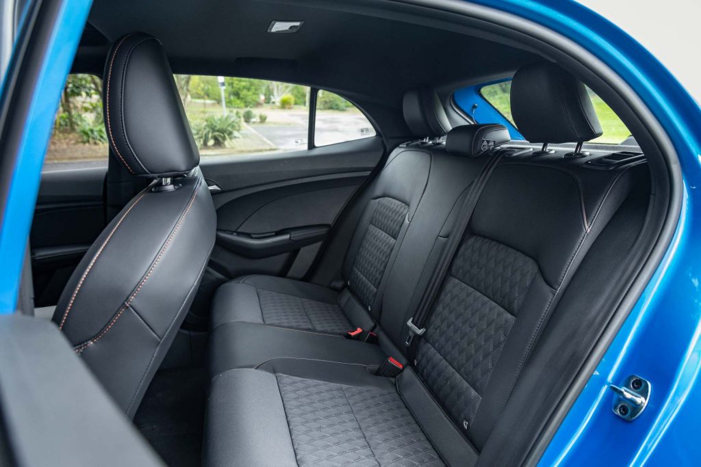 Rear seat space in the MG3 Hybrid Essence