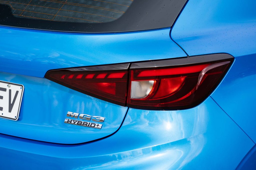 Tail light detail of the MG3 Hybrid Essence