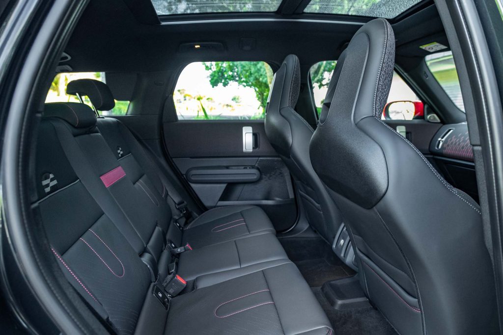 rear seat space inside the 2024 Countryman