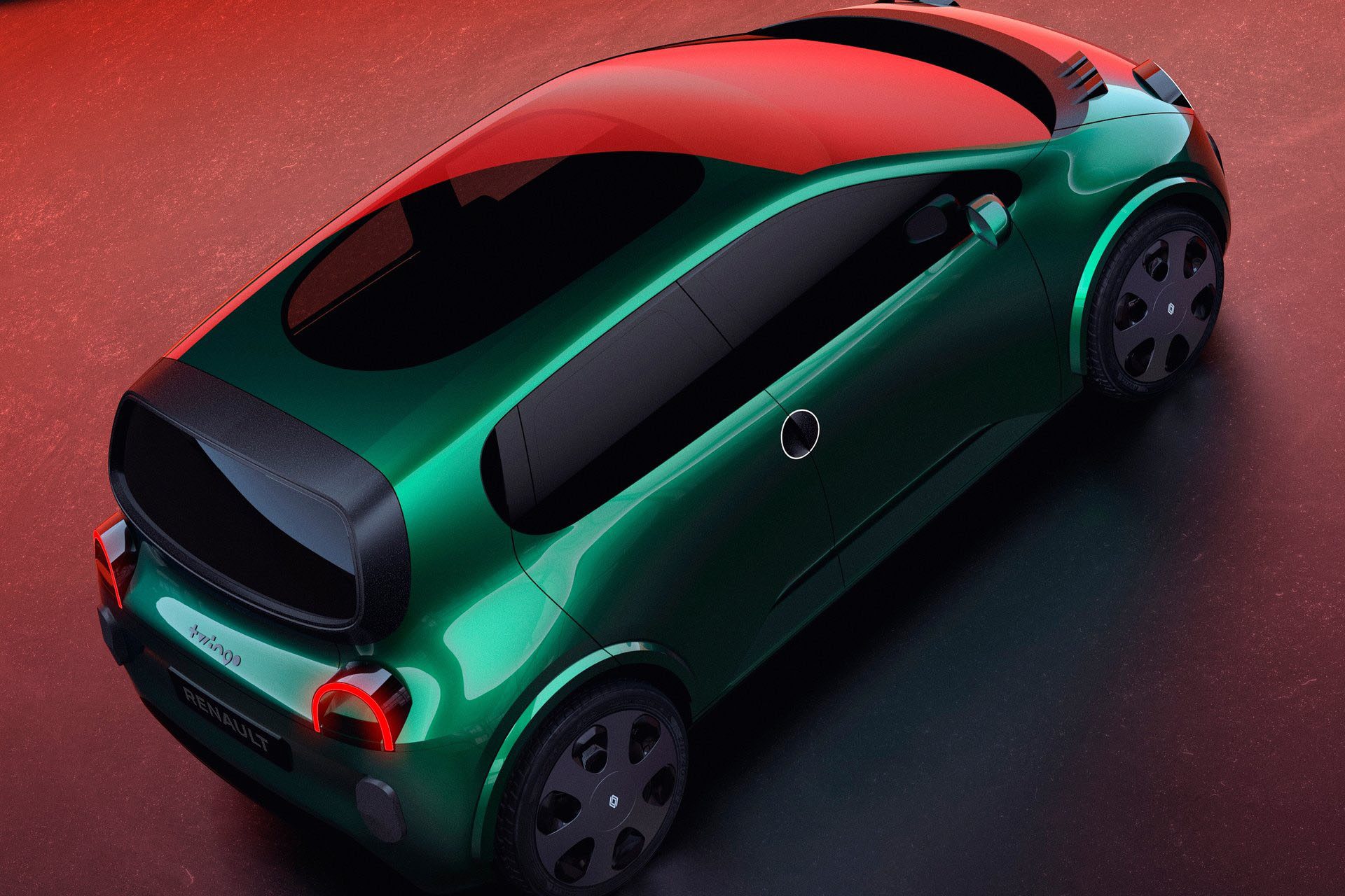 Round door handles illuminated for the next-gen Twingo. 