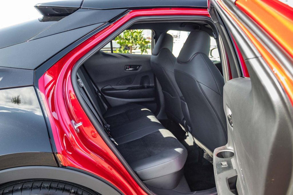 Rear seat space in the Toyota C-HR GR Sport 