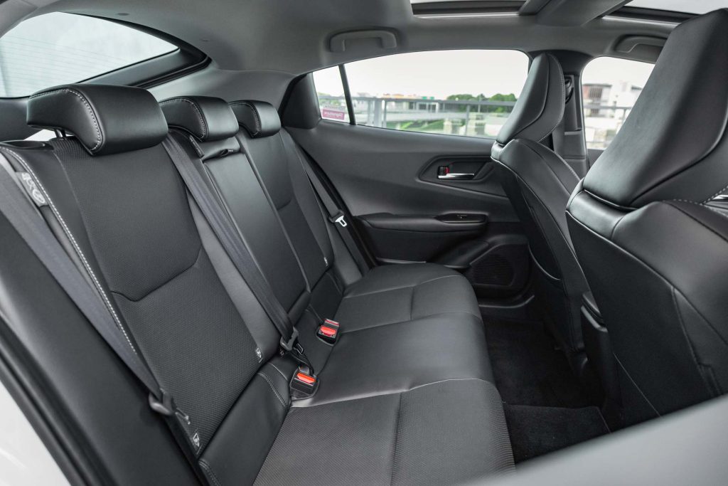 passenger seat space in the 2024 Prius