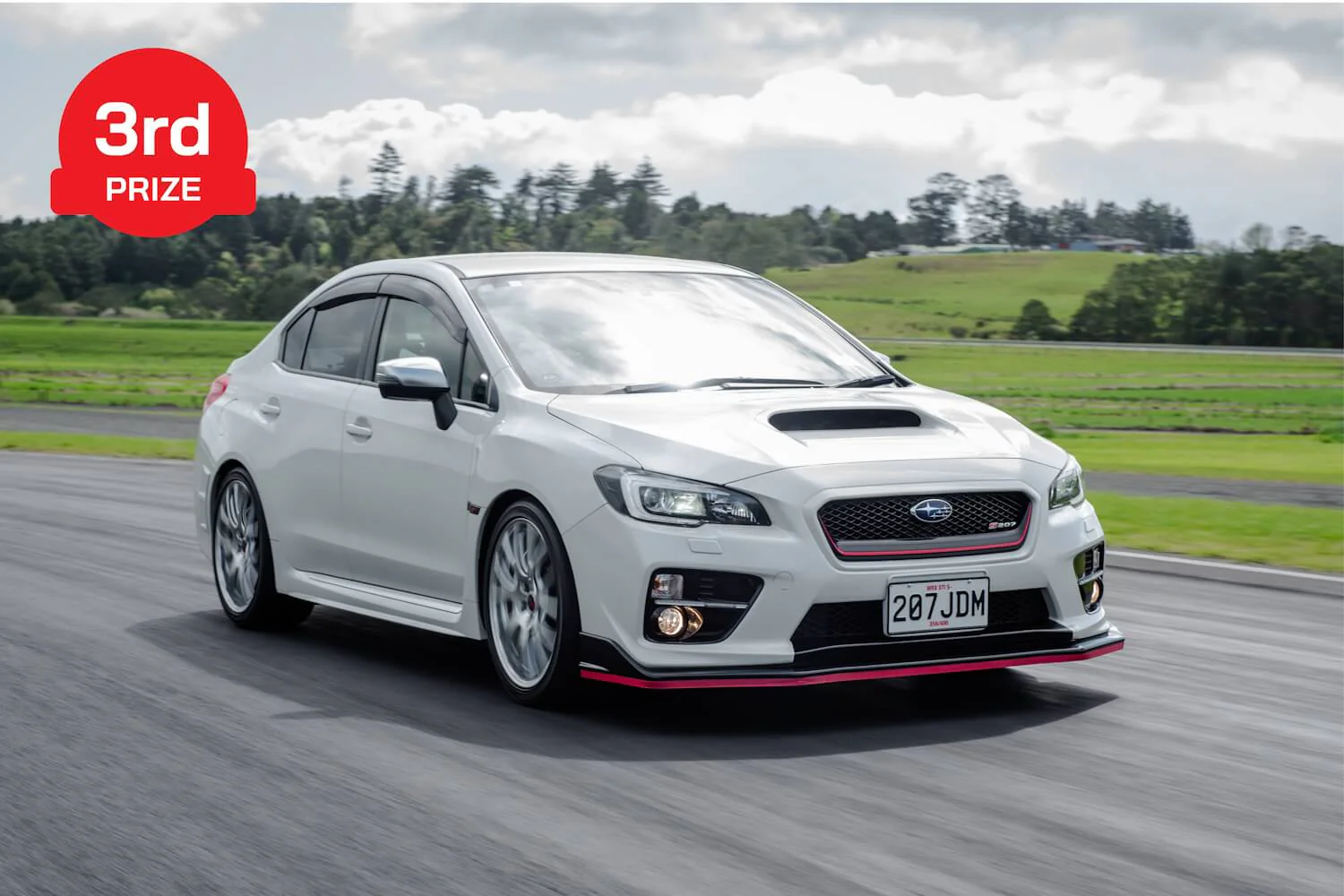 Second and third prizes are limited-edition WRX STI variants.