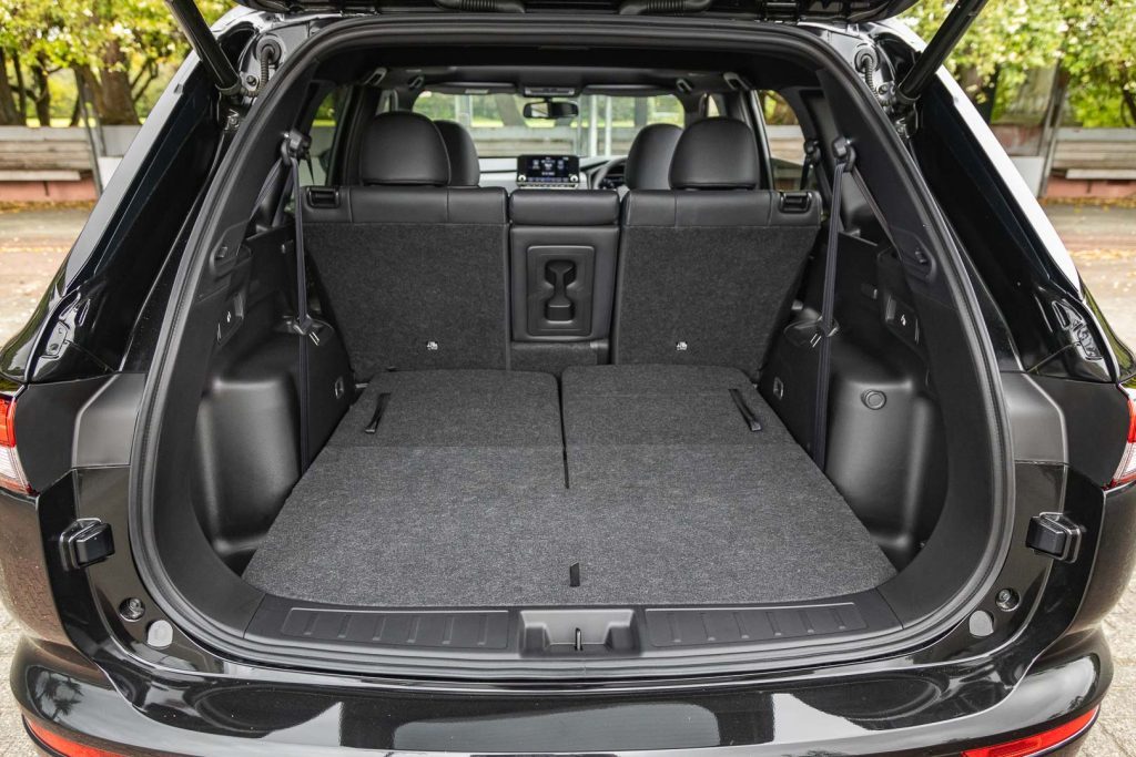 Boot space inside the 2024 Outlander Exceed 2.5