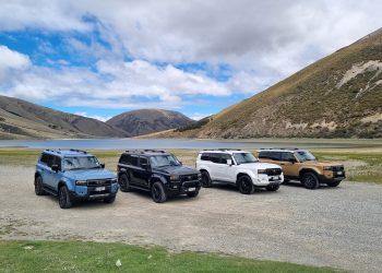 Four new gen Toyota Land Cruiser Prado models in the South Island of NZ