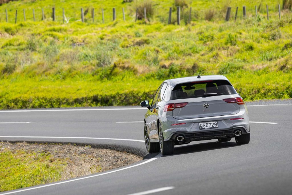 Volkswagen Golf GTI cornering rear view